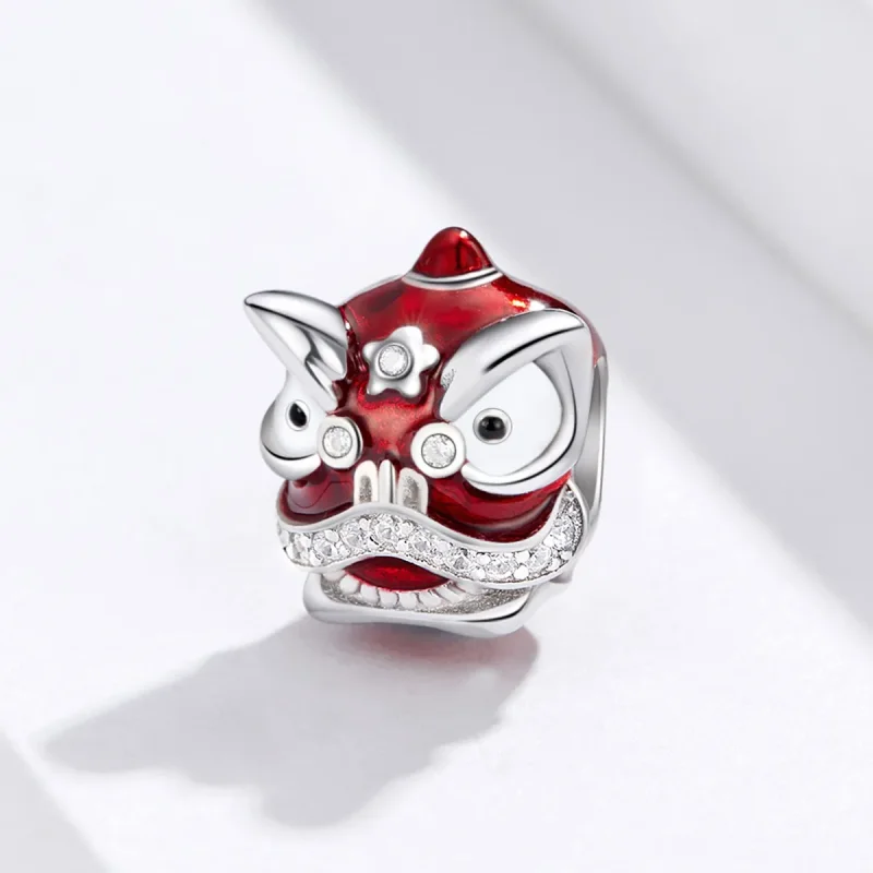 (bilde for) Pandora Style Sølv Lion Dance Charm - BSC086 - Vis 2