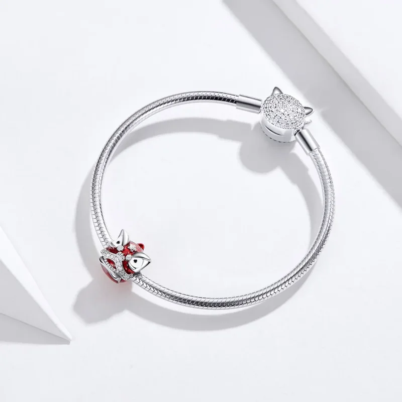 (bilde for) Pandora Style Sølv Lion Dance Charm - BSC086 - Vis 4