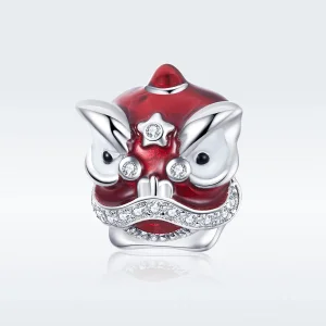 (bilde for) Pandora Style Sølv Lion Dance Charm - BSC086