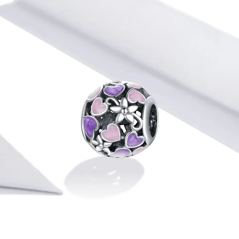 (bilde for) Pandora Style Sølv Love Flowers Charm - SCC1798 - Vis 2