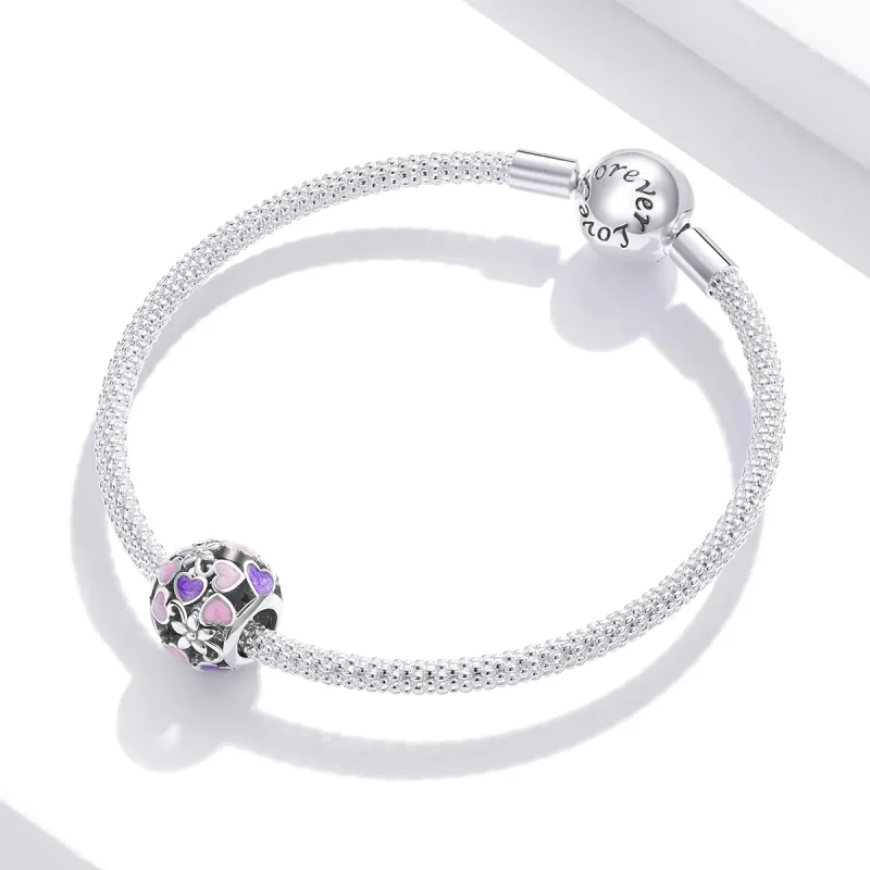 (bilde for) Pandora Style Sølv Love Flowers Charm - SCC1798 - Vis 3
