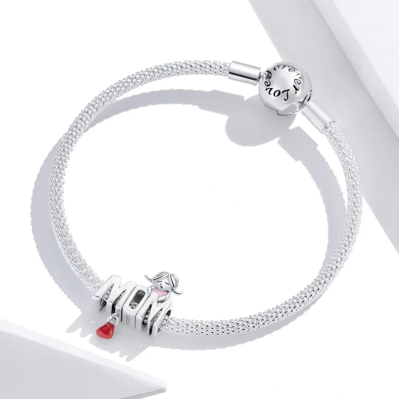 (bilde for) Pandora Style Sølv Love Mom Charm - SCC1461 - Vis 2