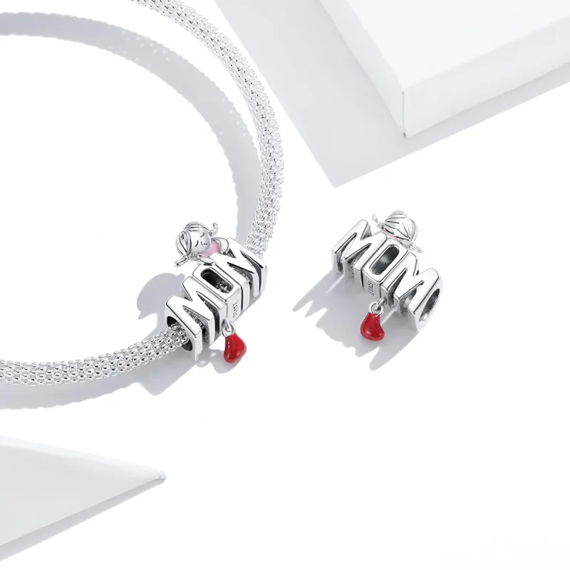 (bilde for) Pandora Style Sølv Love Mom Charm - SCC1461 - Vis 3