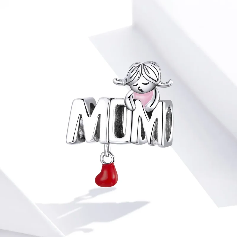 (bilde for) Pandora Style Sølv Love Mom Charm - SCC1461 - Vis 4