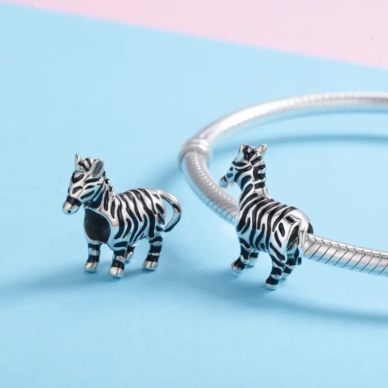 (bilde for) Pandora Style Sølv Lovely Animal Zebra Charm - SCC550 - Vis 5