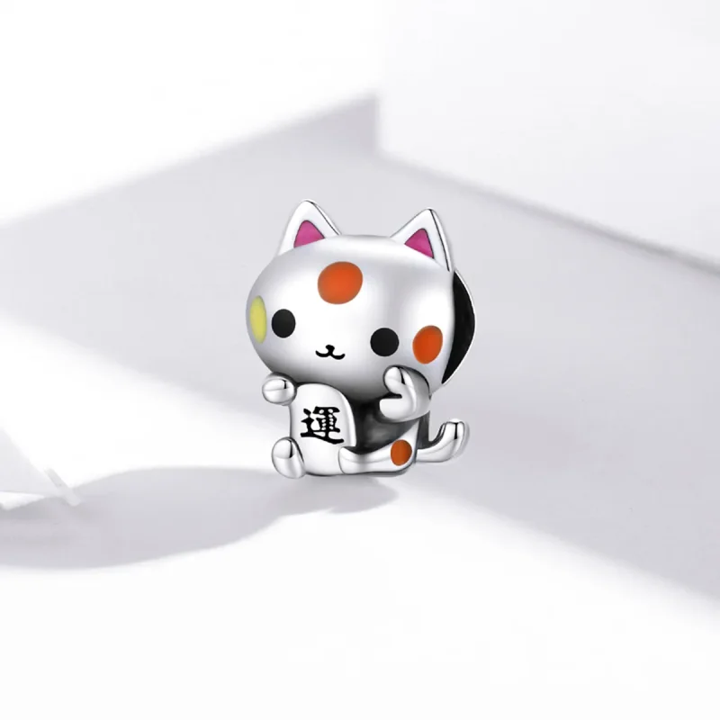 (bilde for) Pandora Style Sølv lovende Pengegripende Cat Charm - SCC1855 - Vis 2