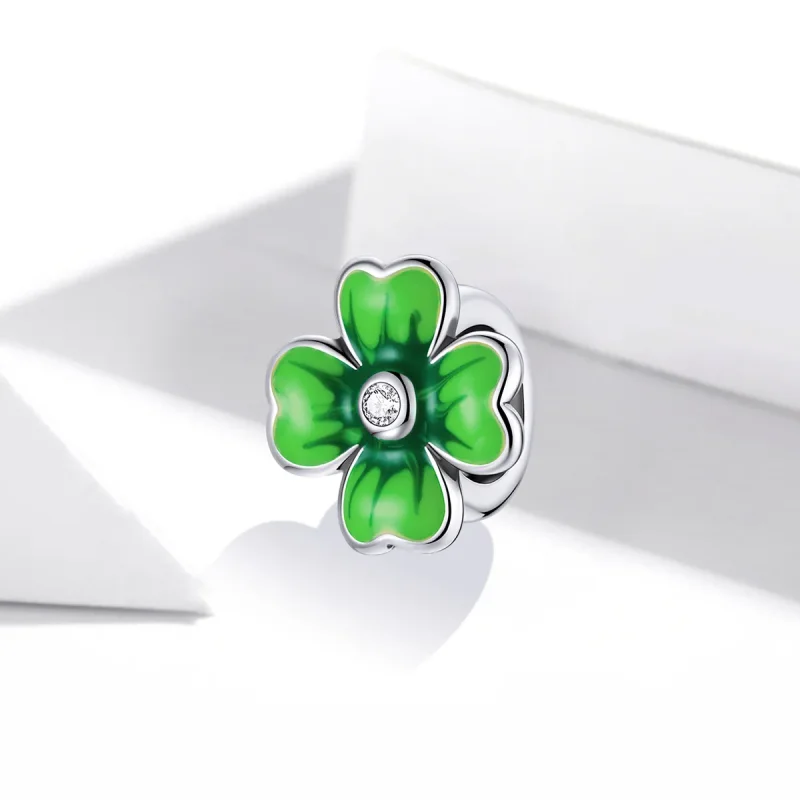 (bilde for) Pandora Style Sølv Lucky Clover Charm - SCC1749 - Vis 2