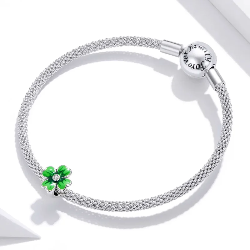 (bilde for) Pandora Style Sølv Lucky Clover Charm - SCC1749 - Vis 3