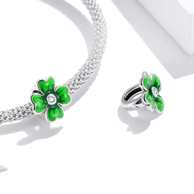 (bilde for) Pandora Style Sølv Lucky Clover Charm - SCC1749 - Vis 4