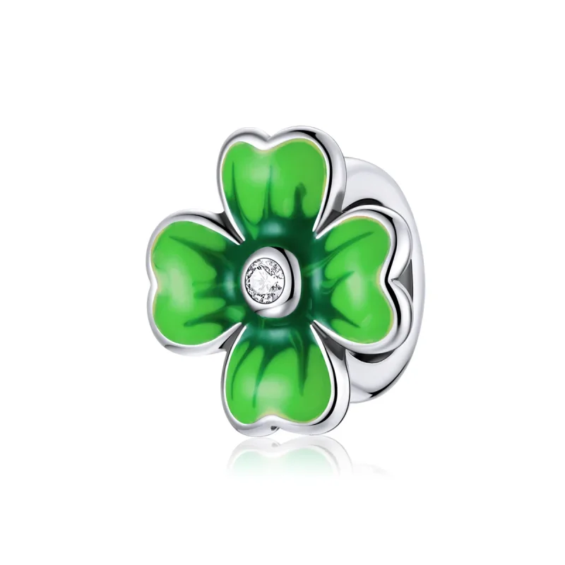 (bilde for) Pandora Style Sølv Lucky Clover Charm - SCC1749