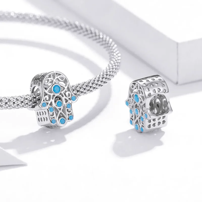 (bilde for) Pandora Style Sølv Lucky Hand Charm - SCC1757 - Vis 4