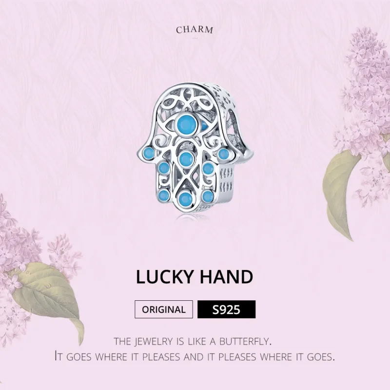 (bilde for) Pandora Style Sølv Lucky Hand Charm - SCC1757 - Vis 6