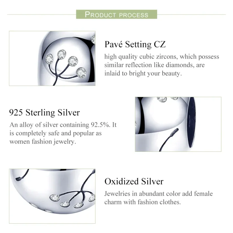(bilde for) Pandora Style Sølv Løvetann Charm - BSC053 - Vis 7