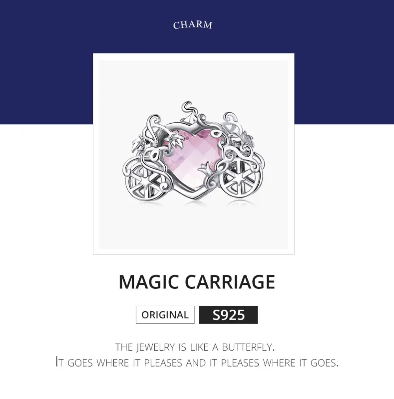 (bilde for) Pandora Style Sølv Magic Carriage Charm - BSC412 - Vis 6