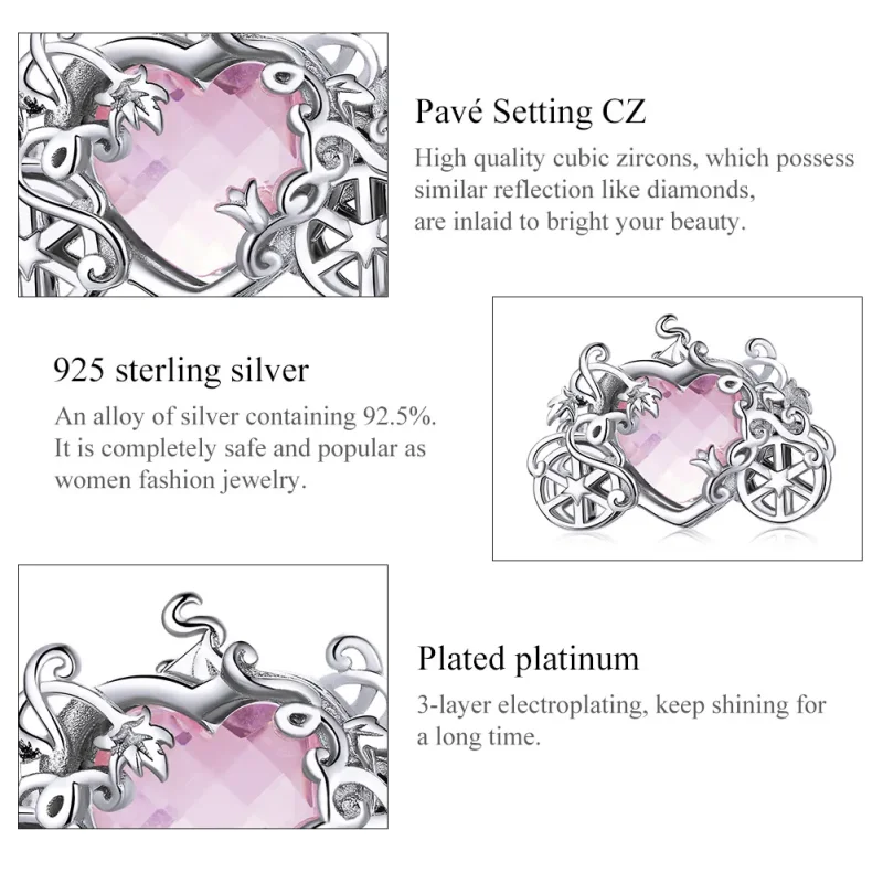 (bilde for) Pandora Style Sølv Magic Carriage Charm - BSC412 - Vis 7