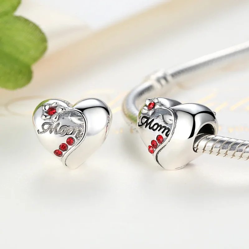 (bilde for) Pandora Style Sølv Mor Hjerte Charm - SCC004 - Vis 4