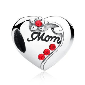 (bilde for) Pandora Style Sølv Mor Hjerte Charm - SCC004