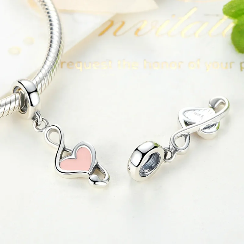 (bilde for) Pandora Style Sølv musikknoter Dangle - SCC110 - Vis 4