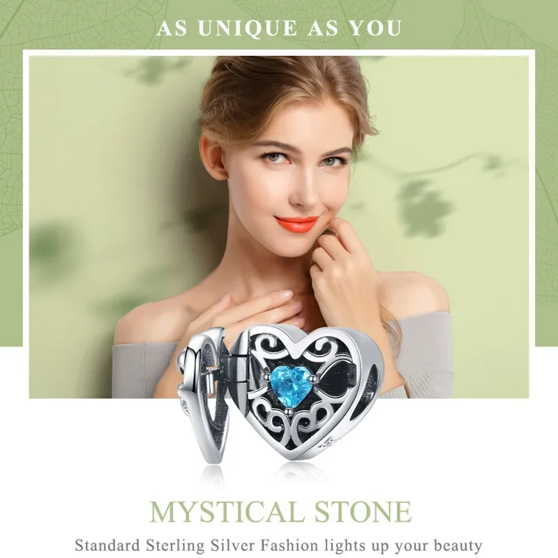 (bilde for) Pandora Style Sølv Mystical Stone Charm - SCC1053 - Vis 2