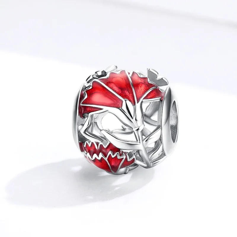 (bilde for) Pandora Style Sølv Nelliker Charm - BSC097 - Vis 2