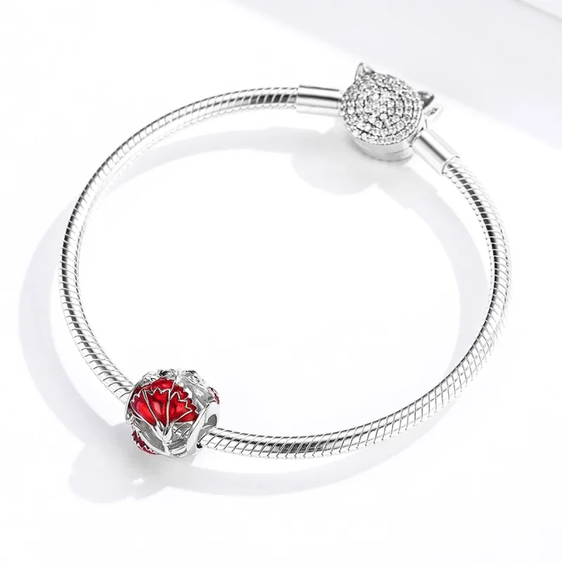 (bilde for) Pandora Style Sølv Nelliker Charm - BSC097 - Vis 3