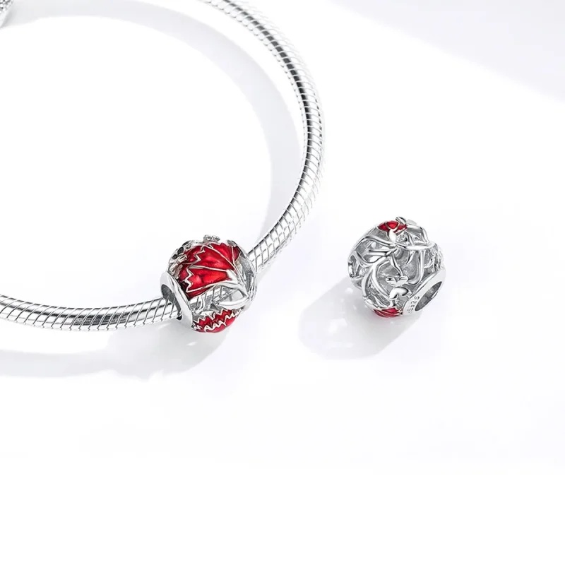 (bilde for) Pandora Style Sølv Nelliker Charm - BSC097 - Vis 4