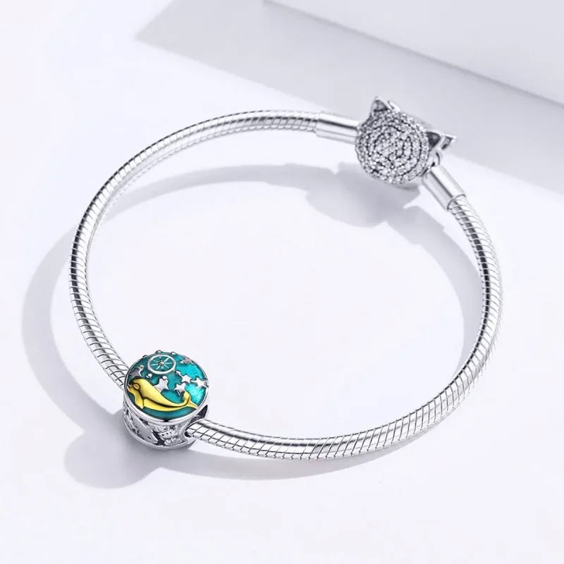 (bilde for) Pandora Style Sølv og Gullbelagt Baby Whale Charm - SCC1296 - Vis 3