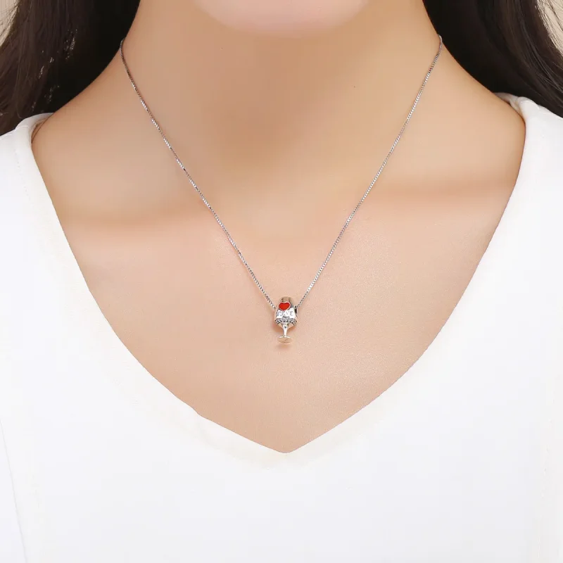 (bilde for) Pandora Style Sølv Rødvin Glass Charm - SCC788 - Vis 5