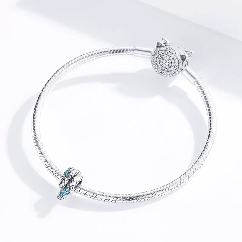 (bilde for) Pandora Style Sølv Retro Snake Charm - SCC1351 - Vis 2