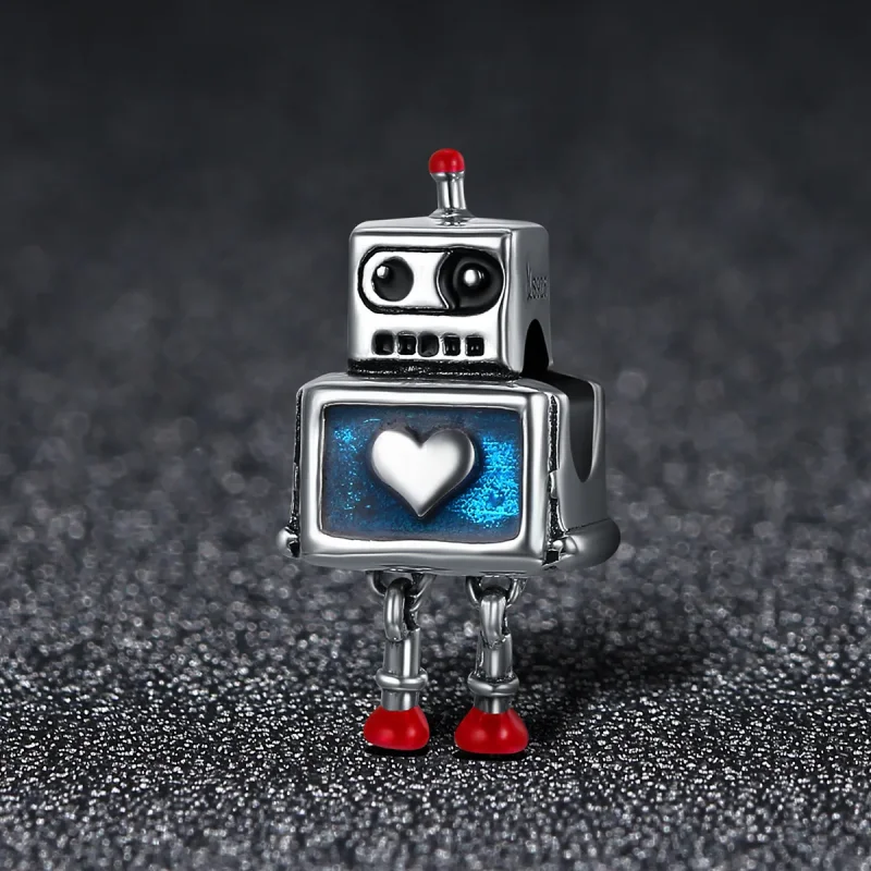(bilde for) Pandora Style Sølv Robot Charm - SCC346 - Vis 2