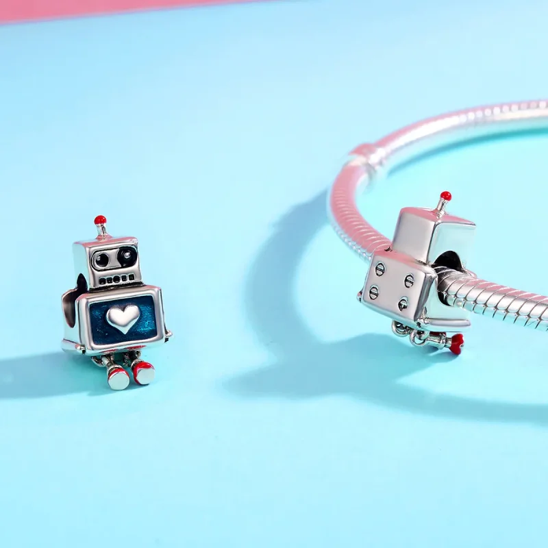 (bilde for) Pandora Style Sølv Robot Charm - SCC346 - Vis 5