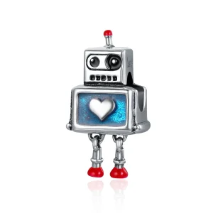 (bilde for) Pandora Style Sølv Robot Charm - SCC346