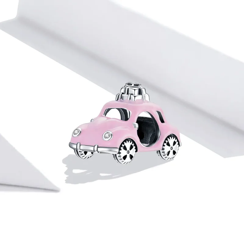 (bilde for) Pandora Style Sølv Rosa Bil Charm - SCC1738 - Vis 2