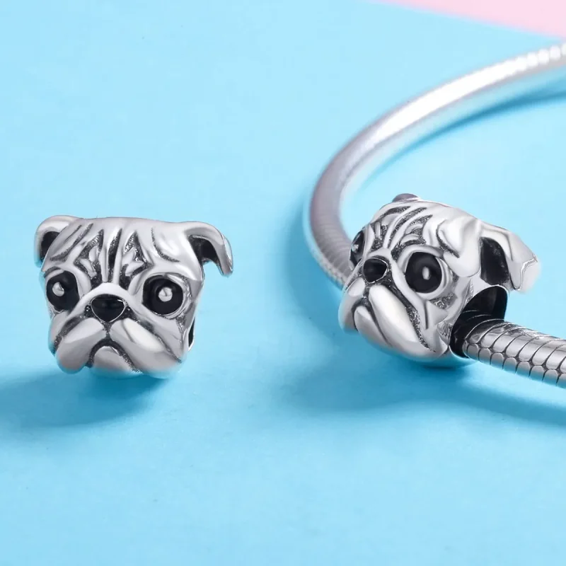 (bilde for) Pandora Style Sølv Shar-Pei Hunde Charm - SCC834 - Vis 3