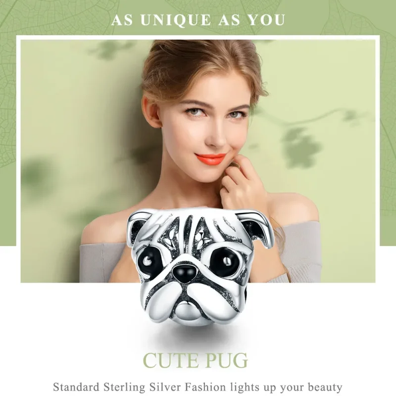 (bilde for) Pandora Style Sølv Shar-Pei Hunde Charm - SCC834 - Vis 6