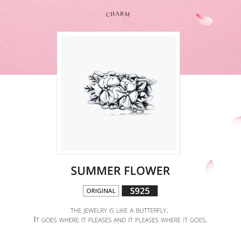 (bilde for) Pandora Style Sølv Sommerblomst Charm - SCC1488 - Vis 5