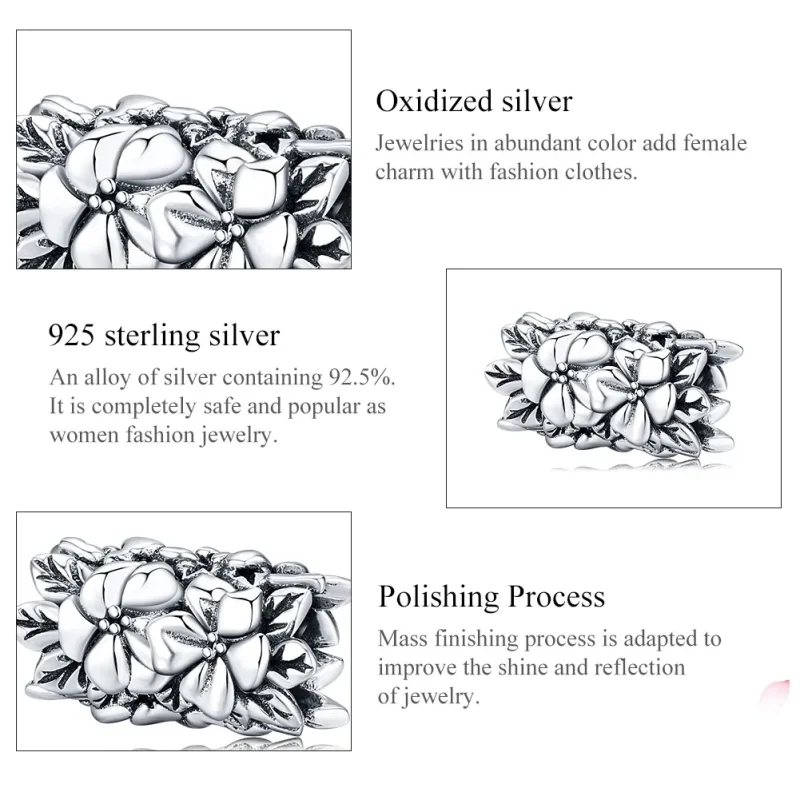 (bilde for) Pandora Style Sølv Sommerblomst Charm - SCC1488 - Vis 6