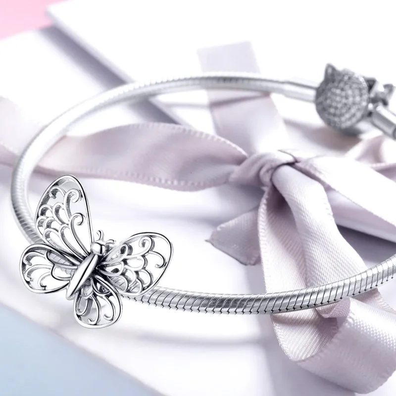 (bilde for) Pandora Style Sølv Sommerfugl Charm - BSC062 - Vis 3
