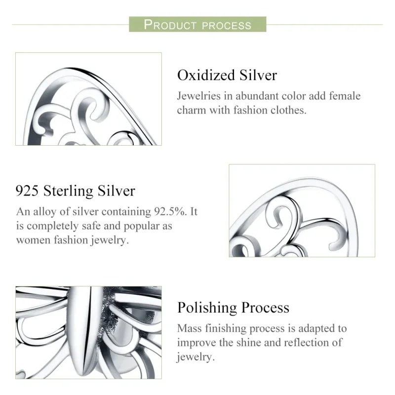 (bilde for) Pandora Style Sølv Sommerfugl Charm - BSC062 - Vis 7