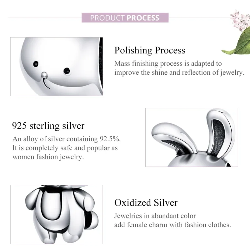 (bilde for) Pandora Style Sølv Søt Bunny Charm - SCC1517 - Vis 8