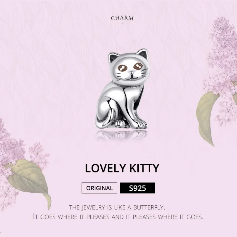 (bilde for) Pandora Style Sølv Søt Cat Charm - SCC1305 - Vis 2