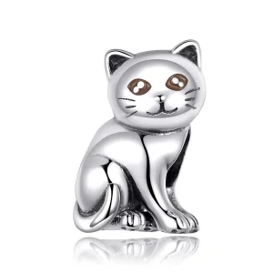 (bilde for) Pandora Style Sølv Søt Cat Charm - SCC1305
