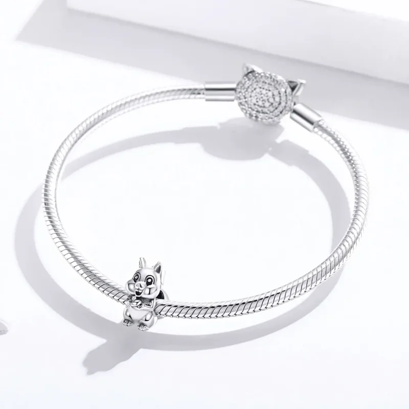 (bilde for) Pandora Style Sølv Søt Ekorn Charm - BSC338 - Vis 3