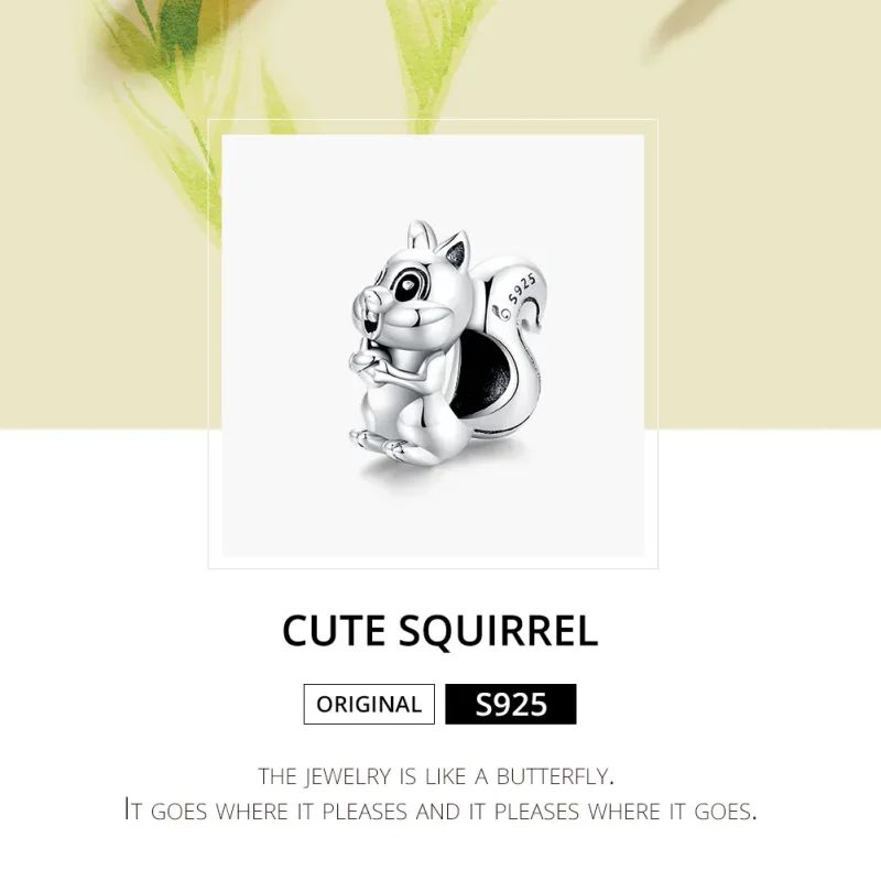 (bilde for) Pandora Style Sølv Søt Ekorn Charm - BSC338 - Vis 6