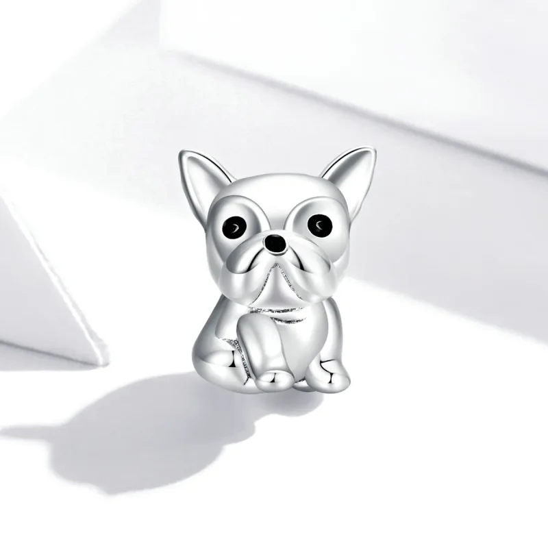 (bilde for) Pandora Style Sølv Søt Frenchie Bulldog Charm - SCC1599 - Vis 2