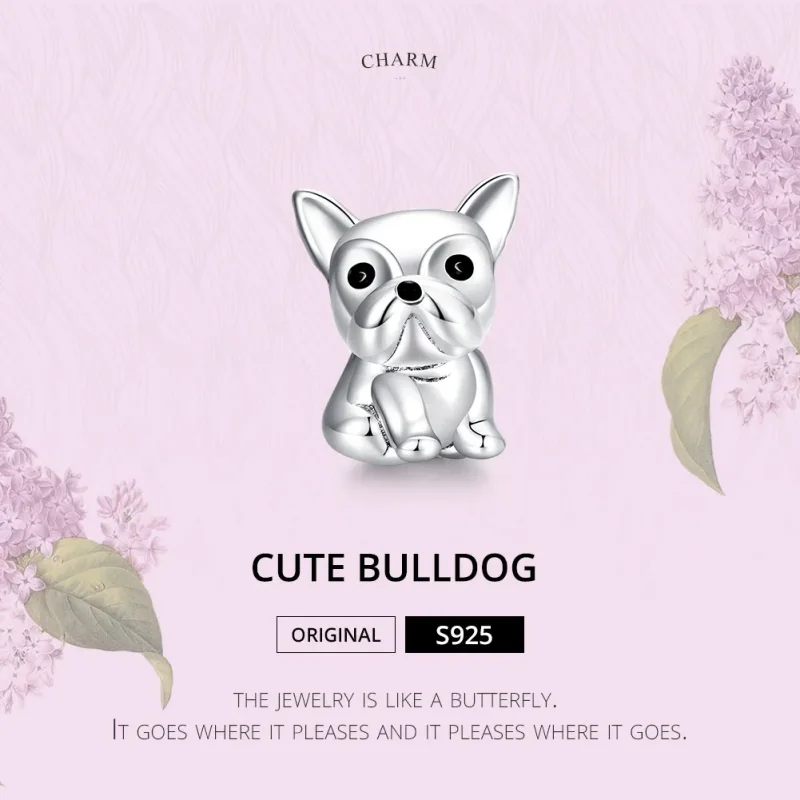 (bilde for) Pandora Style Sølv Søt Frenchie Bulldog Charm - SCC1599 - Vis 6