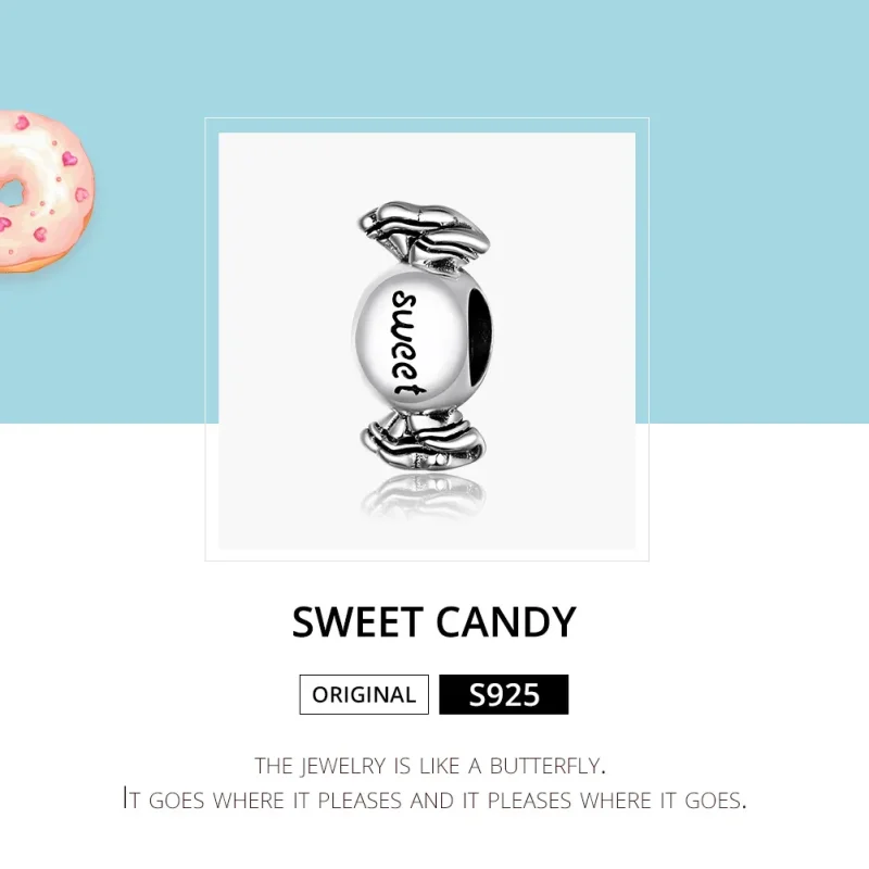 (bilde for) Pandora Style Sølv Søt Godteri Charm - BSC353 - Vis 6