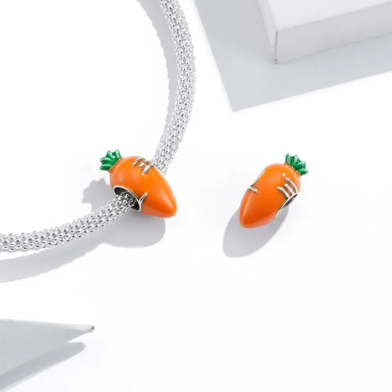 (bilde for) Pandora Style Sølv Søt Gulrot Charm - SCC1591 - Vis 3
