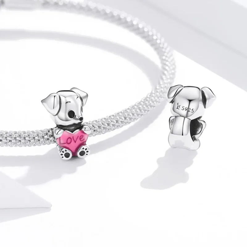 (bilde for) Pandora Style Sølv Søt Puppy Charm - SCC1677 - Vis 4