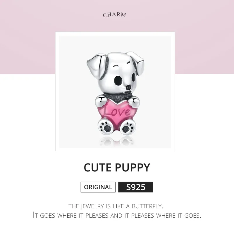 (bilde for) Pandora Style Sølv Søt Puppy Charm - SCC1677 - Vis 6